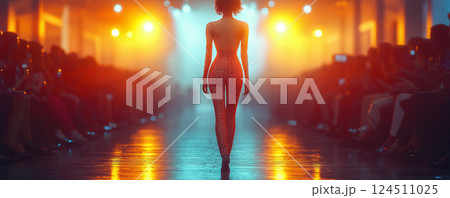 ドレスを着たファッションモデル ドレスを着たファッションモデル 124511025