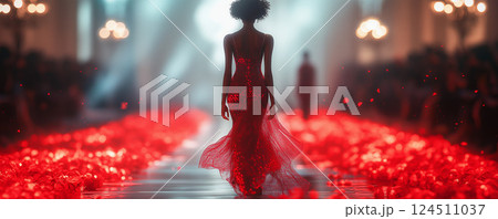 ドレスを着たモデル ドレスを着たモデル 124511037
