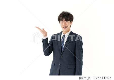 ビジネス 男性 手かざし ビジネス 男性 手かざし 124511207