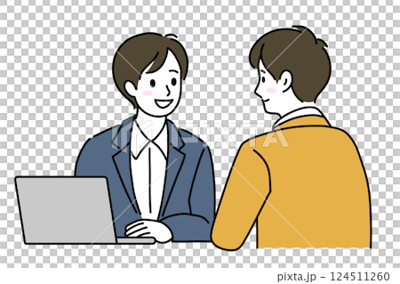 Illustration of businessmen having a meeting Illustration of businessmen having a meeting 124511260