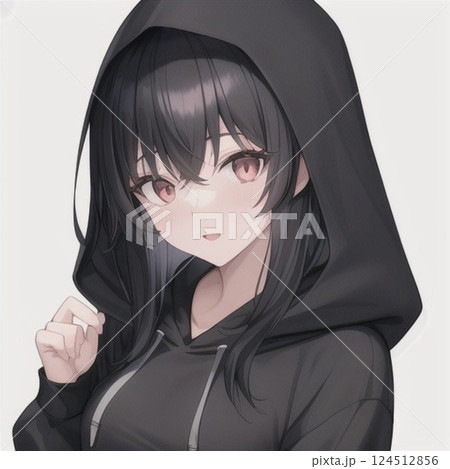 フード系美少女 124512856