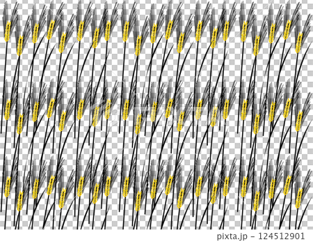 麥穗圖案 3 黑白，金色點綴 124512901