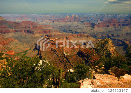 Hazy Sky Day At The Grand Canyon Arizona 124513147