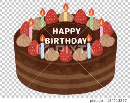 巧克力生日蛋糕 124513237