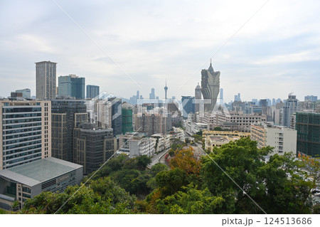 世界遺産・ギア要塞からの眺望／マカオ 124513686