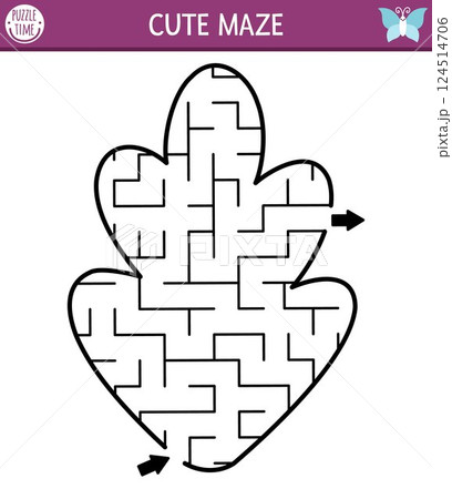 Acorn leaf shaped geometrical maze for kids. Forest or garden labyrinth. Preschool printable activity. Woodland fairy garden game for children. Nature science or autumn themed puzzle Acorn leaf shaped geometrical maze for kids. Forest or garden labyrinth. Preschool printable activity. Woodland fairy garden game for children. Nature science or autumn themed puzzle 124514706