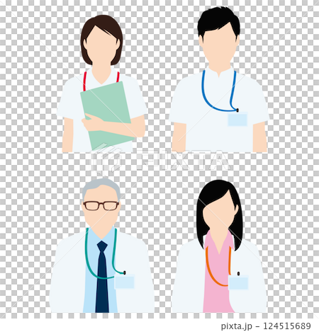 人物シルエット㉑ 人物シルエット㉑ 124515689