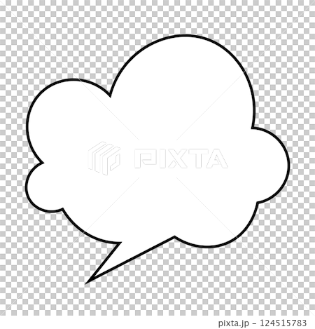 簡單的語音氣泡圖-蓬鬆 124515783