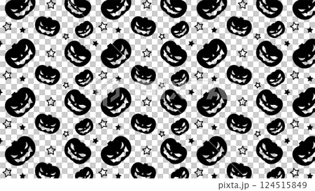ハロウィンのカボチャのシームレスの背景イラスト 124515849