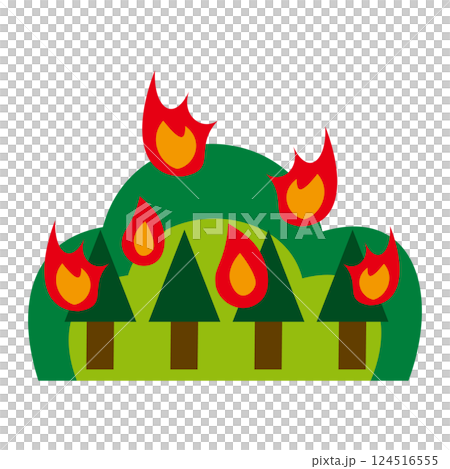 山林火災イメージ 山林火災イメージ 124516555