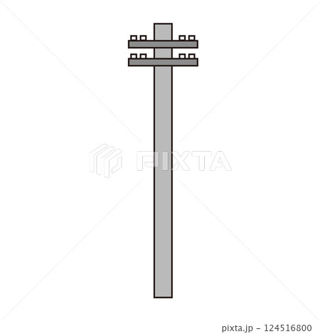 電柱のアイコンイラスト 124516800