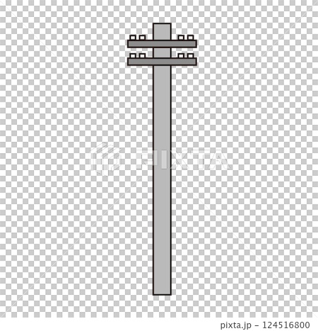電柱のアイコンイラスト 124516800