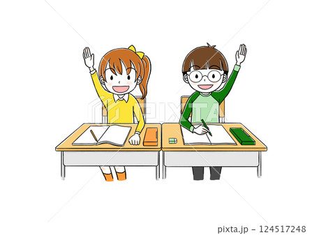勉強する子ども 勉強する子ども 124517248