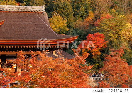Kiyomizu-dera Temple Beautiful autumn landscape. Autumn seasons red maple leaves at Kyoto, Japan. Kiyomizu-dera Temple Beautiful autumn landscape. Autumn seasons red maple leaves at Kyoto, Japan. 124518138