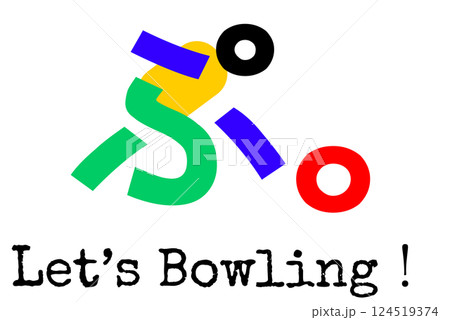 Let's Bowling!文字ロゴ_カラー Let's Bowling!文字ロゴ_カラー 124519374