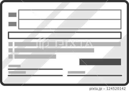 健康保険被保険者証(保険証)裏面のイラスト ベクター アイコン 健康保険被保険者証(保険証)裏面のイラスト ベクター アイコン 124520142