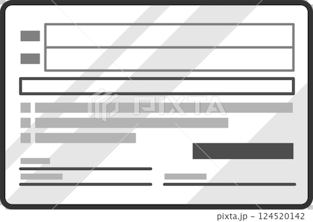 健康保険被保険者証(保険証)裏面のイラスト ベクター アイコン 健康保険被保険者証(保険証)裏面のイラスト ベクター アイコン 124520142