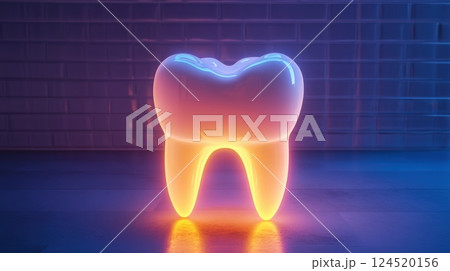 Friendly Cartoon Characters Representing Teeth 124520156