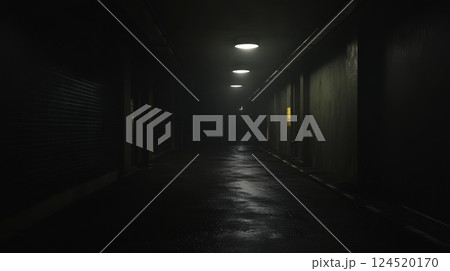 Total Darkness Artistic Depiction. Dark Neutral Background 124520170