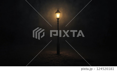 Total Darkness Artistic Depiction. Dark Neutral Background 124520181