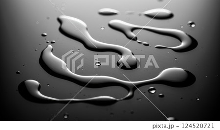 Spilled oil forming organic patterns with light reflections 124520721