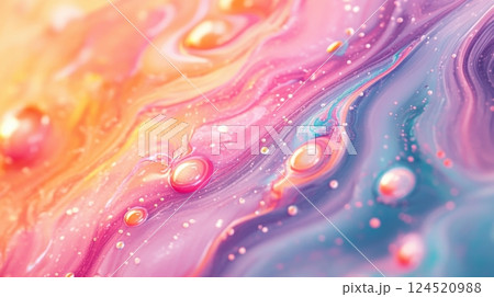 Fluid Paint 3D Texture Abstract Background 124520988