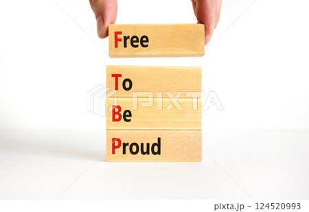 FTBP Free To Be Proud symbol. Concept word FTBP Free To Be Proud on beautiful wooden blocks. Beautiful white background. Business motivational FTBP Free To Be Proud concept. Copy space. FTBP Free To Be Proud symbol. Concept word FTBP Free To Be Proud on beautiful wooden blocks. Beautiful white background. Business motivational FTBP Free To Be Proud concept. Copy space. 124520993