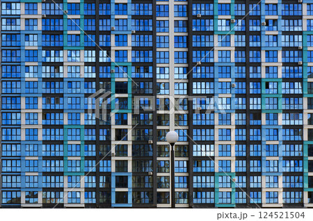 Windows on Facade of Modern Residential House. 124521504