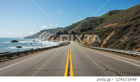Road leading to the sea 124521649