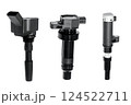 Car ignition coil spare part for starting car engine isolated on white background 124522711