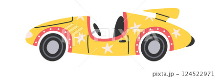 Cute racing car high-speed transport Cute racing car high-speed transport 124522971