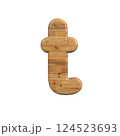 Wood letter T - Lower-case 3d pine font - Suitable for Decoration, nature or wood related subjects 124523693