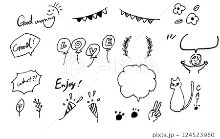 手書きあしらいセット 124523980