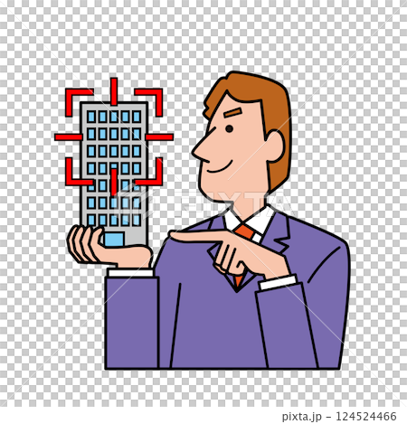 企業を狙う男性 124524466