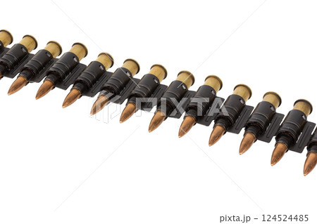 Machine Gun Ammo Belt with Ammunition 124524485