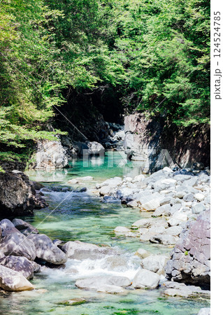 <長野>阿寺渓谷の美しい絶景 <長野>阿寺渓谷の美しい絶景 124524785