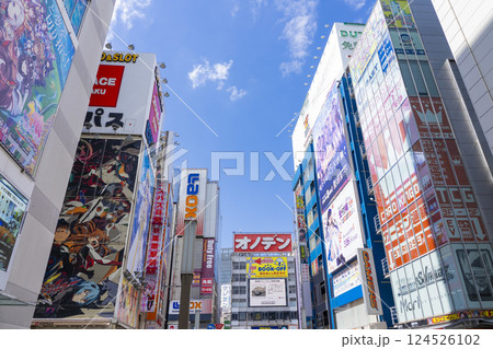 秋葉原駅前の電気街の風景 秋葉原駅前の電気街の風景 124526102