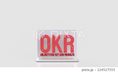 The OKR or  Objective and Key Results for Business concept 3d Rendering. 124527355