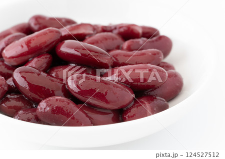 レッドキドニービーンズ（水煮）のクローズアップ 124527512