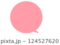 ピンクの吹き出し 124527620