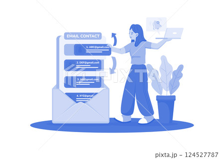 Users create and manage contact lists. Users create and manage contact lists. 124527787