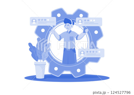 Technical support improve customer service quality. Technical support improve customer service quality. 124527796