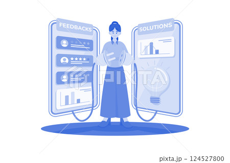 Customer support solutions based on feedback. 124527800