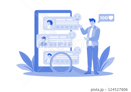 Businesses evaluate satisfaction and loyalty. 124527806