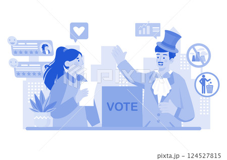 Political campaigns understand voter preferences. 124527815