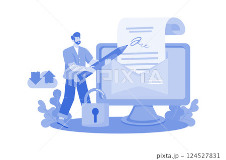 Users personalize messages with email signatures. 124527831