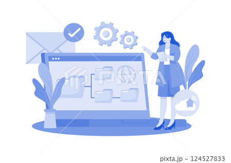 Users create and manage folders for organization. Users create and manage folders for organization. 124527833