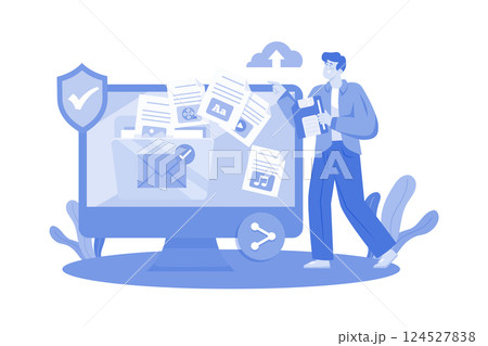 Email attachments facilitate file sharing and collaboration. 124527838