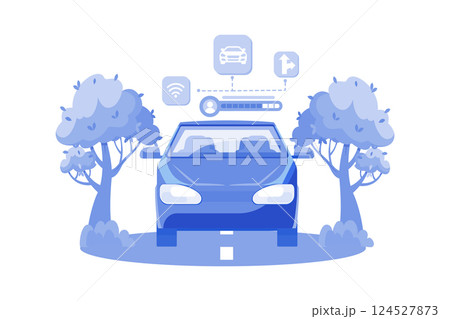 Autonomous vehicles use AI for navigation Autonomous vehicles use AI for navigation 124527873