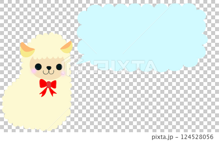 Alpaca message illustration frame 124528056